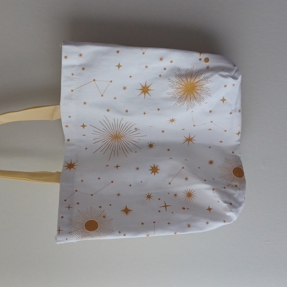 'Hello Sunshine' Sun, Stars, and Constellation tote bag with tassel - Picture 3 of 15